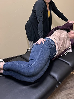 Chiropractic Shawano WI Passive Stretch Debbie